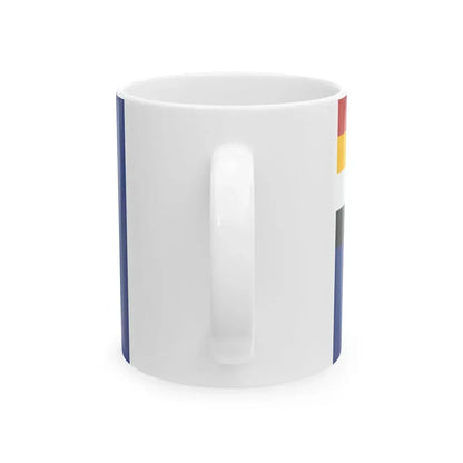 Flag of the Mongol United Autonomous Government as described by The Airpost Journal reconstruction (China) White Coffee Mug - Go Mug Yourself