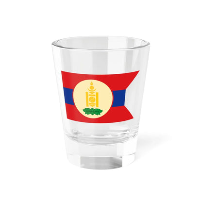 Flag of the Mongolian Peoples Republic 1930-1940 (Mongolia) Shot Glass 1.5oz 1.5oz - Go Mug Yourself