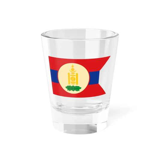 Flag of the Mongolian Peoples Republic 1930-1940 (Mongolia) Shot Glass 1.5oz 1.5oz - Go Mug Yourself