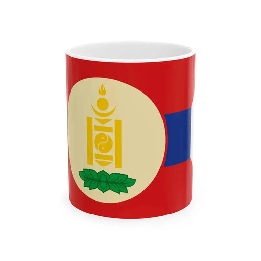 Flag of the Mongolian Peoples Republic 1930-1940 (Mongolia) White Coffee Mug 11oz - Go Mug Yourself