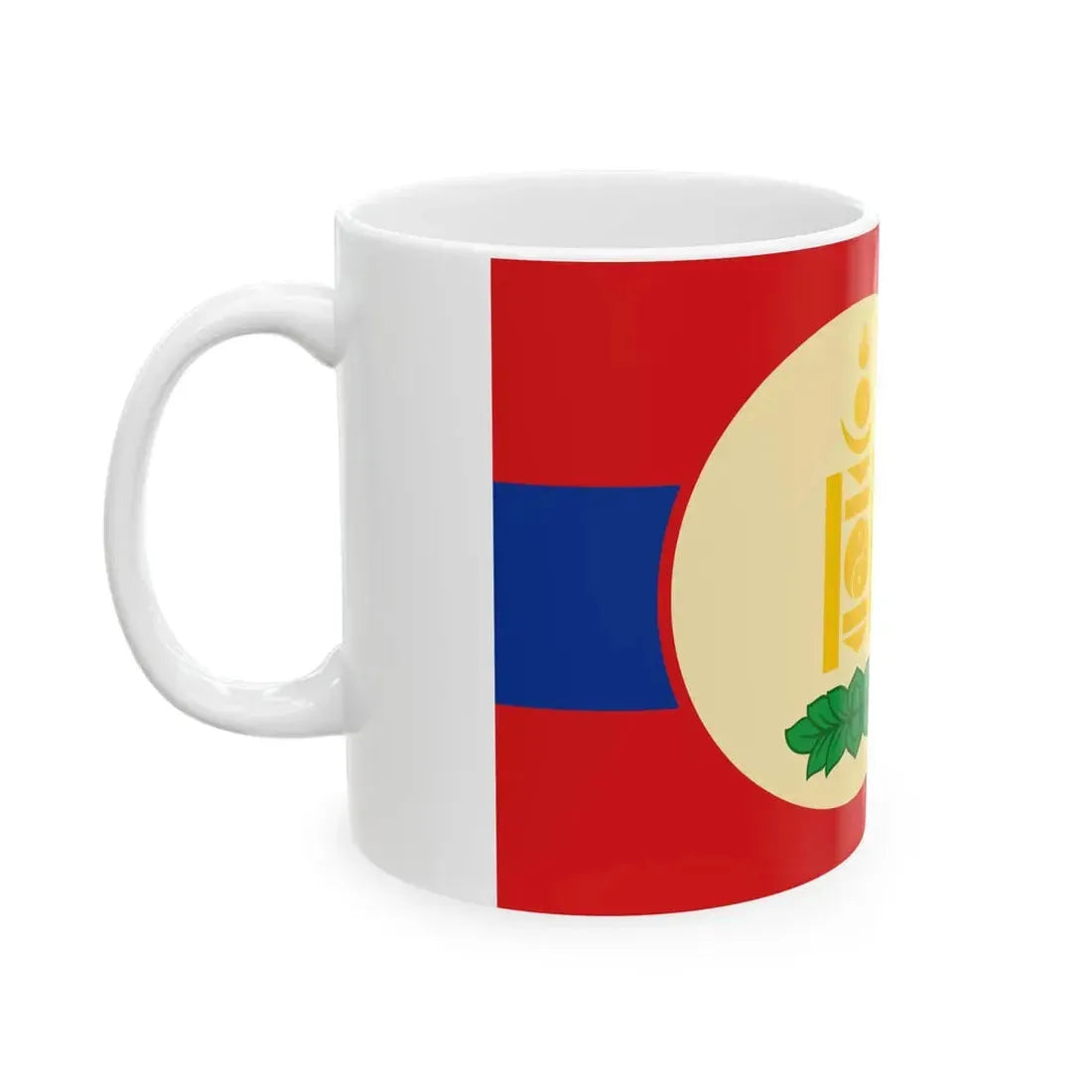 Flag of the Mongolian Peoples Republic 1930-1940 (Mongolia) White Coffee Mug - Go Mug Yourself