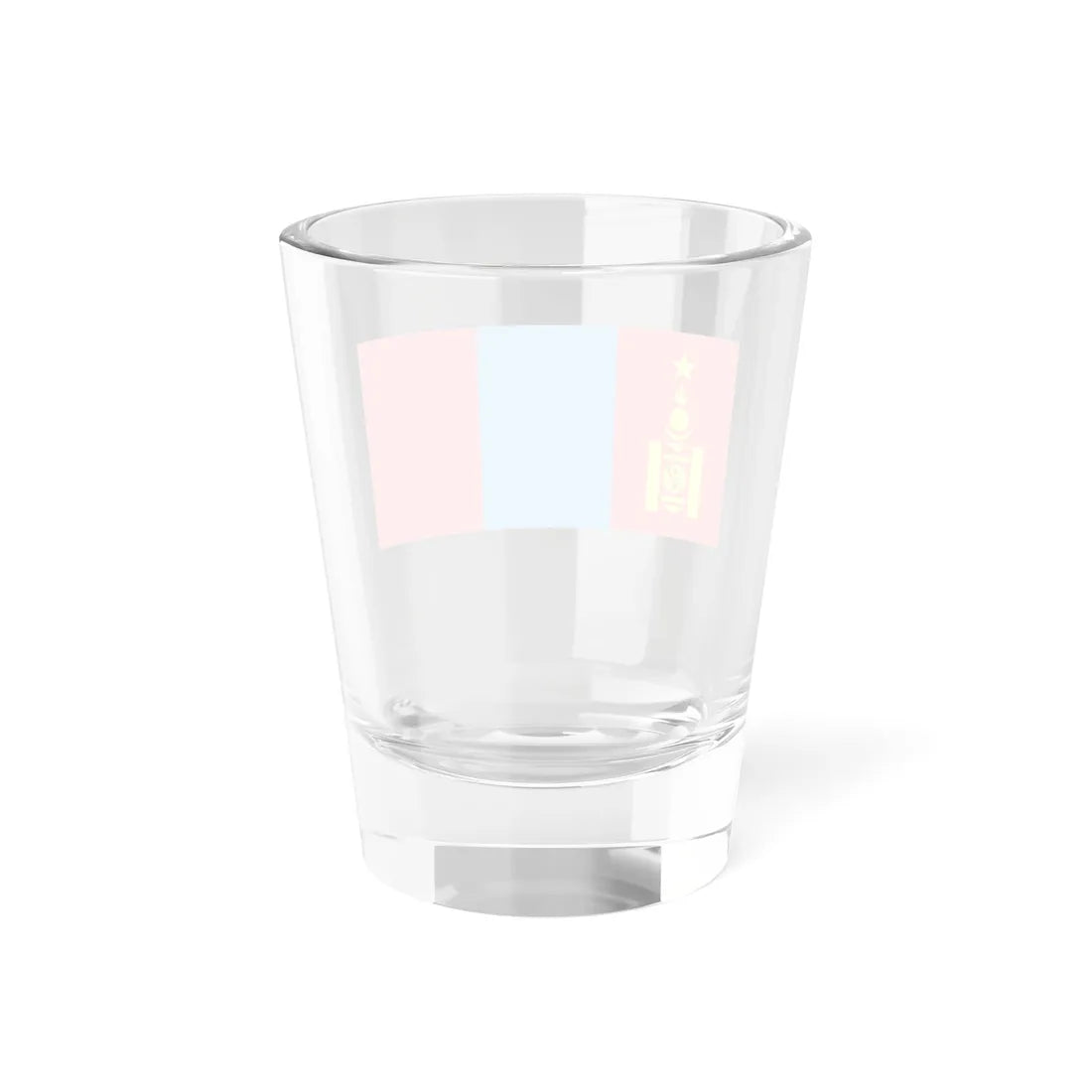 Flag of the Mongolian Peoples Republic 1945-1992 variant (Mongolia) Shot Glass 1.5oz - Go Mug Yourself