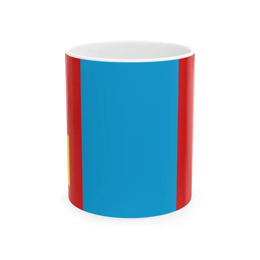 Flag of the Mongolian Peoples Republic 1945-1992 variant (Mongolia) White Coffee Mug 11oz - Go Mug Yourself