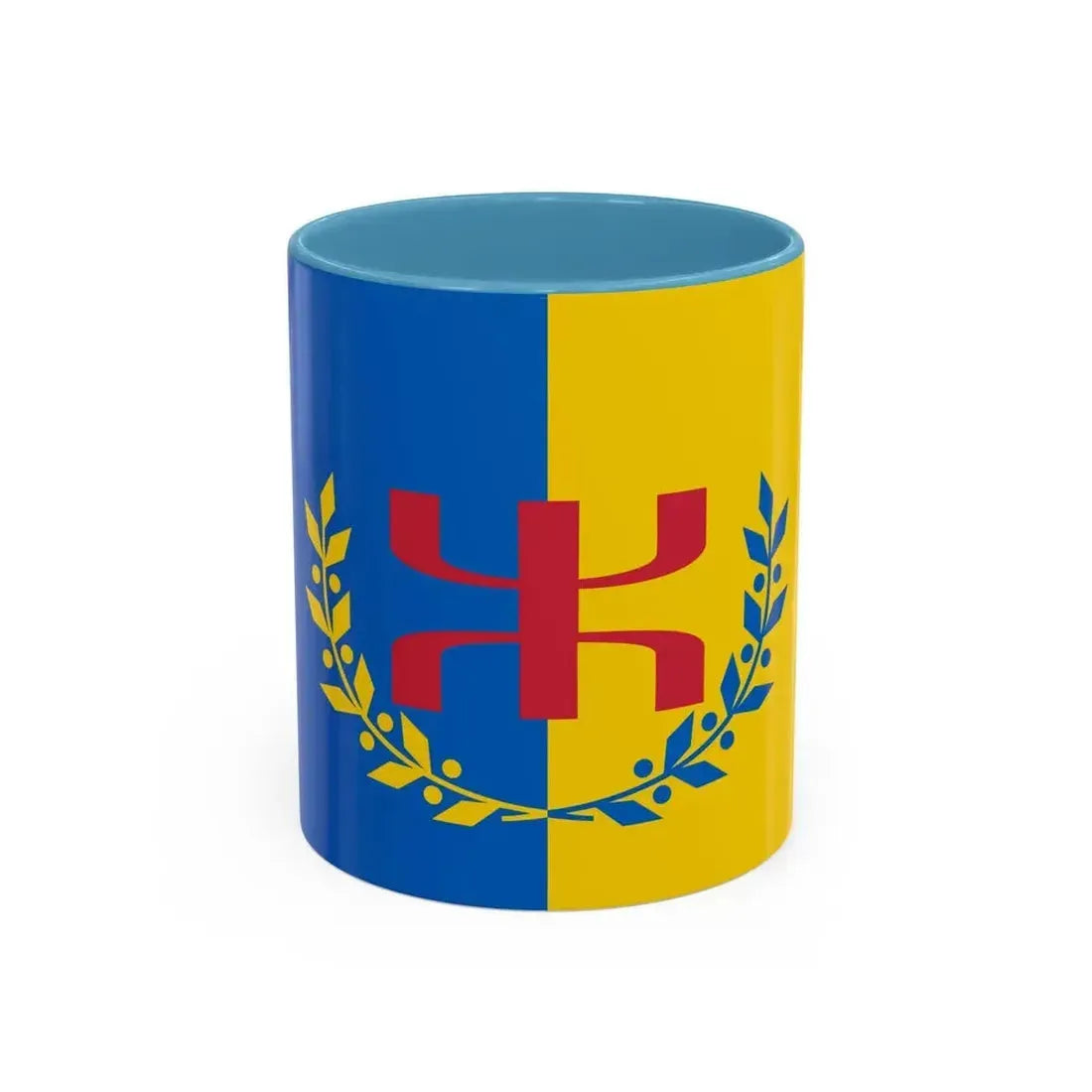 Flag of The Movement for the self determination of Kabylie - Accent Coffee Mug 11oz Light Blue - Go Mug Yourself