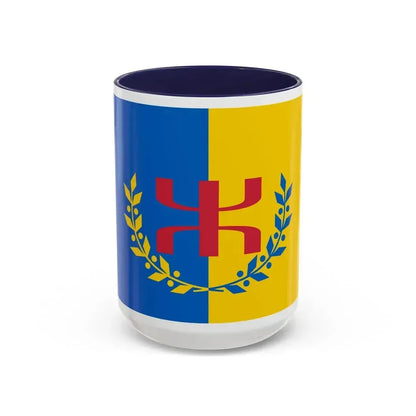 Flag of The Movement for the self determination of Kabylie - Accent Coffee Mug 15oz Navy - Go Mug Yourself
