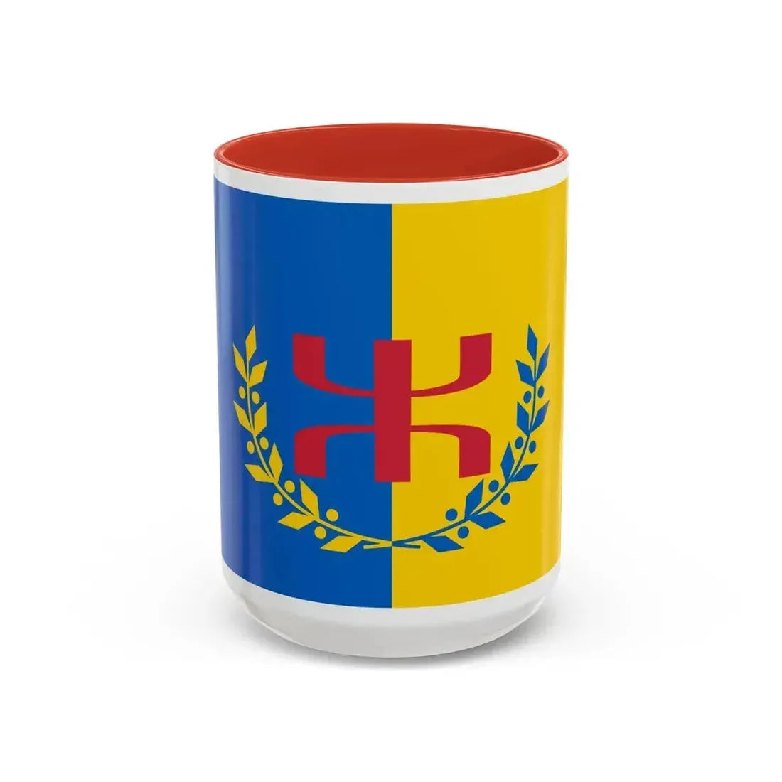 Flag of The Movement for the self determination of Kabylie - Accent Coffee Mug 15oz Red - Go Mug Yourself