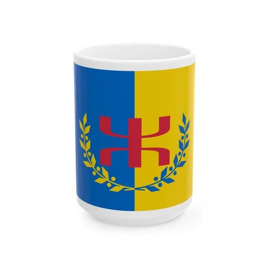 Flag of The Movement for the self determination of Kabylie - White Coffee Mug 15oz - Go Mug Yourself