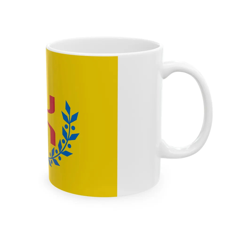 Flag of The Movement for the self determination of Kabylie - White Coffee Mug-Go Mug Yourself