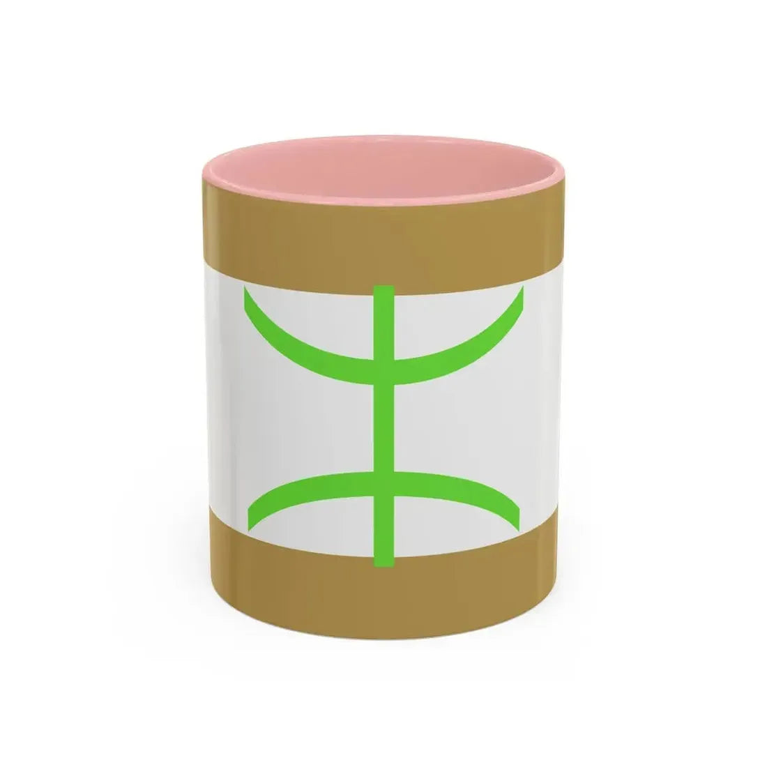 Flag of The Mozabite people - Accent Coffee Mug 11oz Pink - Go Mug Yourself