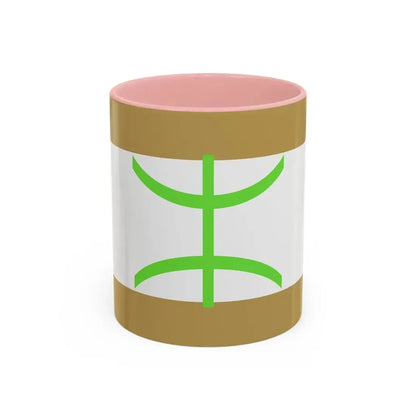 Flag of The Mozabite people - Accent Coffee Mug 11oz Pink - Go Mug Yourself