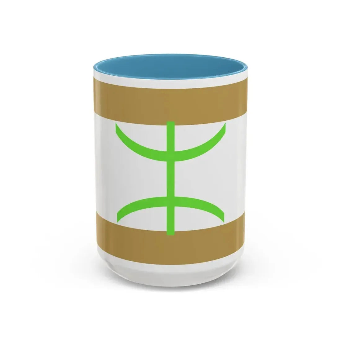 Flag of The Mozabite people - Accent Coffee Mug 15oz Light Blue - Go Mug Yourself