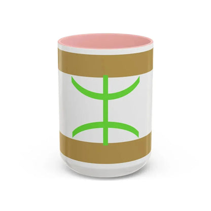 Flag of The Mozabite people - Accent Coffee Mug 15oz Pink - Go Mug Yourself