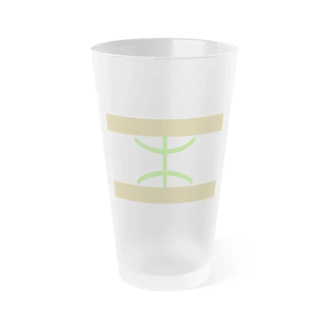 Flag of The Mozabite people - Frosted Pint Glass 16oz 16oz Frosted - Go Mug Yourself