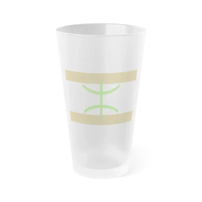 Flag of The Mozabite people - Frosted Pint Glass 16oz 16oz Frosted - Go Mug Yourself