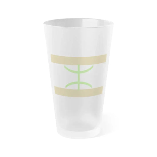 Flag of The Mozabite people - Frosted Pint Glass 16oz 16oz Frosted - Go Mug Yourself