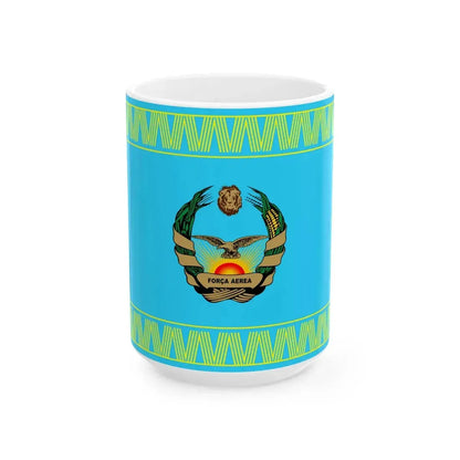 Flag of the Mozambique Air Force (Mozambique) White Coffee Mug 15oz - Go Mug Yourself