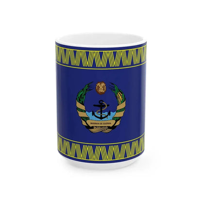 Flag of the Mozambique Naval Command (Mozambique) White Coffee Mug 15oz - Go Mug Yourself
