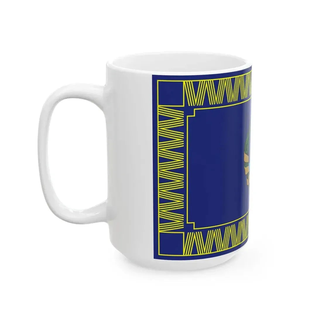 Flag of the Mozambique Naval Command (Mozambique) White Coffee Mug - Go Mug Yourself