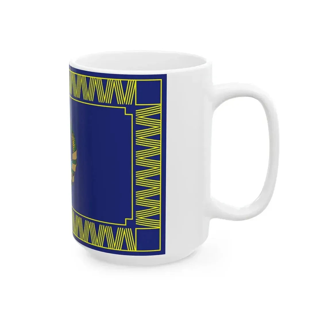 Flag of the Mozambique Naval Command (Mozambique) White Coffee Mug - Go Mug Yourself