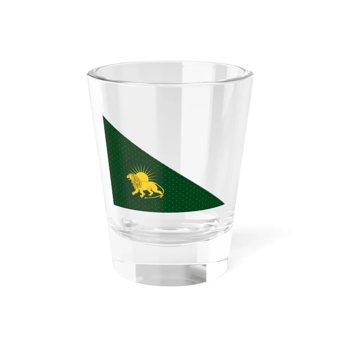 Flag of the Mughal Empire triangular (India) Shot Glass 1.5oz 1.5oz - Go Mug Yourself