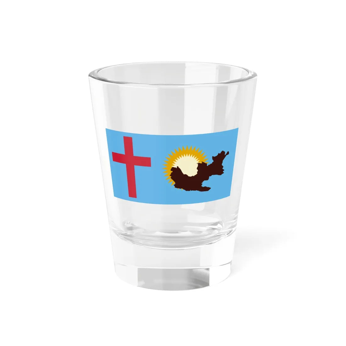 Flag of the Nadroga-Navosa Sovereign Christian State (Fiji) Shot Glass 1.5oz 1.5oz - Go Mug Yourself