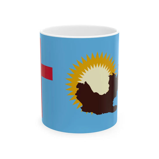 Flag of the Nadroga-Navosa Sovereign Christian State (Fiji) White Coffee Mug 11oz - Go Mug Yourself