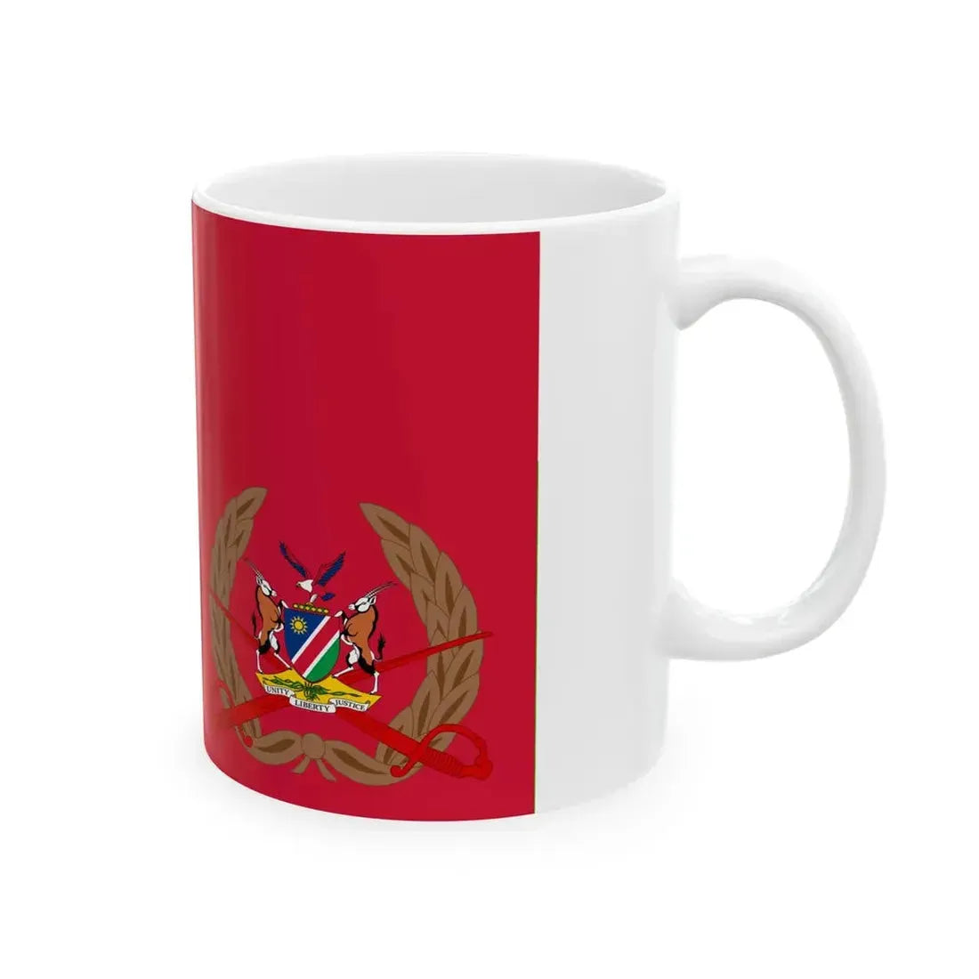 Flag of the Namibian Army (Namibia) White Coffee Mug - Go Mug Yourself