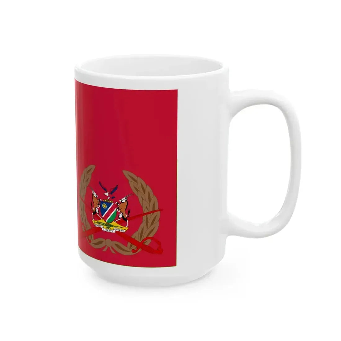 Flag of the Namibian Army (Namibia) White Coffee Mug - Go Mug Yourself
