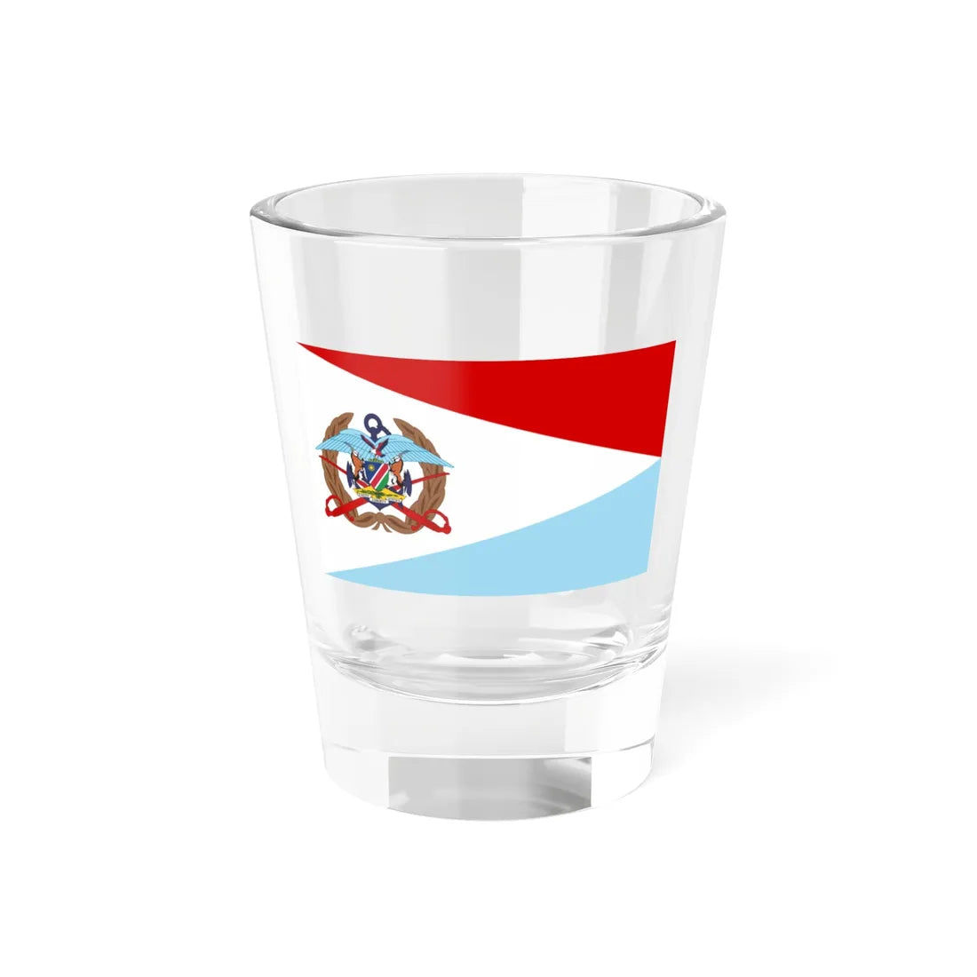 Flag of the Namibian Defence Force (Namibia) Shot Glass 1.5oz 1.5oz - Go Mug Yourself