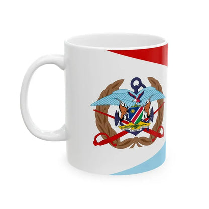 Flag of the Namibian Defence Force (Namibia) White Coffee Mug - Go Mug Yourself