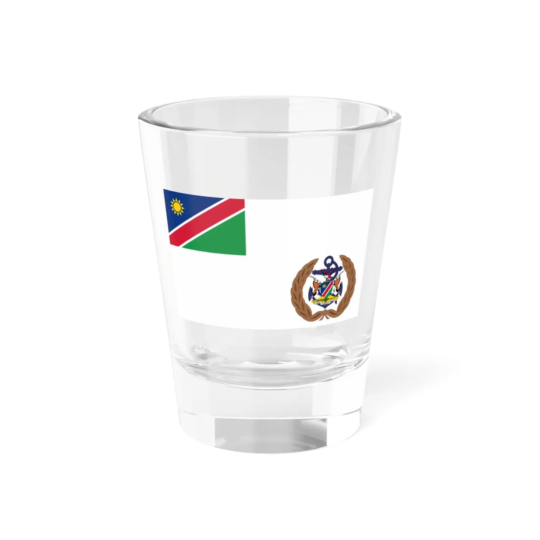 Flag of the Namibian Navy (Namibia) Shot Glass 1.5oz 1.5oz - Go Mug Yourself