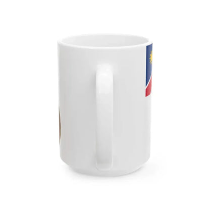Flag of the Namibian Navy (Namibia) White Coffee Mug - Go Mug Yourself