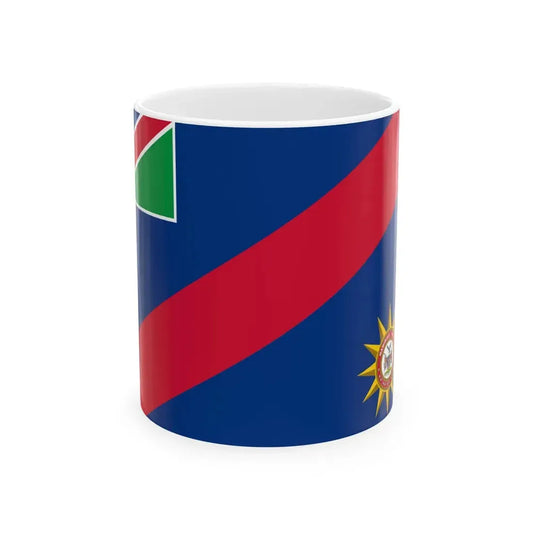 Flag of the Namibian Police Force (Namibia) White Coffee Mug 11oz - Go Mug Yourself