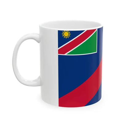 Flag of the Namibian Police Force (Namibia) White Coffee Mug - Go Mug Yourself