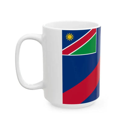 Flag of the Namibian Police Force (Namibia) White Coffee Mug - Go Mug Yourself