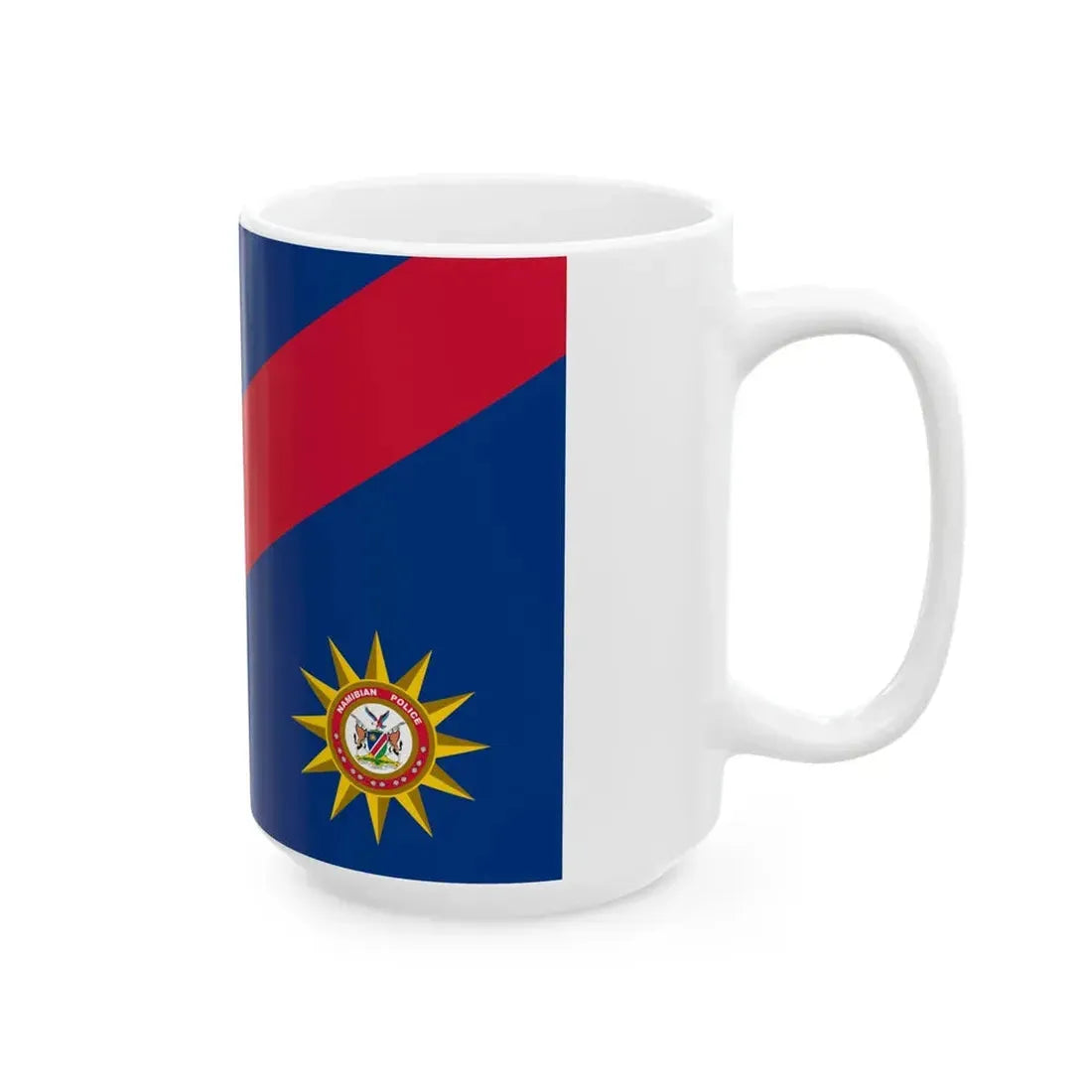 Flag of the Namibian Police Force (Namibia) White Coffee Mug - Go Mug Yourself