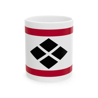 Flag of the Nanbu Lords of Morioka in Mutsu Province C (Japan) White Coffee Mug 11oz - Go Mug Yourself