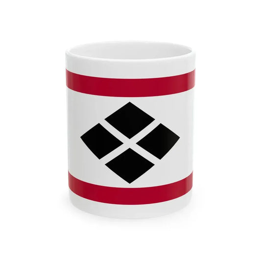 Flag of the Nanbu Lords of Morioka in Mutsu Province C (Japan) White Coffee Mug 11oz - Go Mug Yourself
