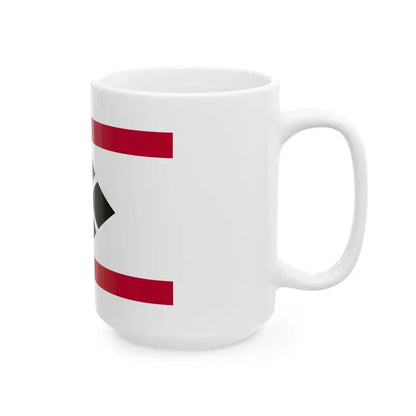 Flag of the Nanbu Lords of Morioka in Mutsu Province C (Japan) White Coffee Mug - Go Mug Yourself
