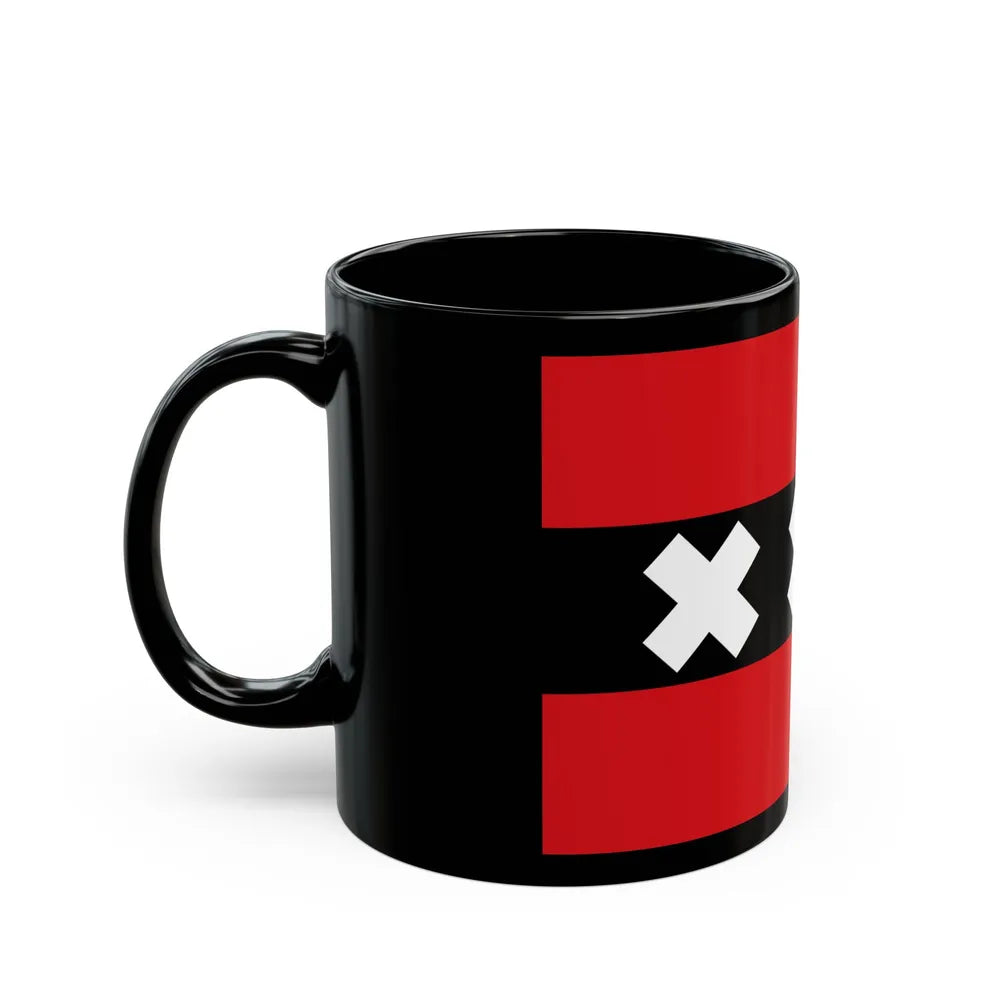 Flag of the national capital Amsterdam Netherlands - Black Coffee Mug - Go Mug Yourself