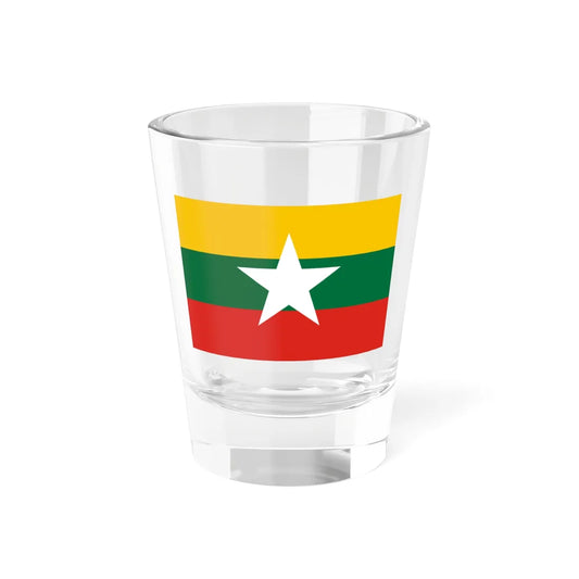 Flag of the National Coalition Government of the Union of Burma (Myanmar) Shot Glass 1.5oz 1.5oz - Go Mug Yourself