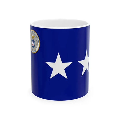 Flag of the National Commander of the Civil Air Patrol (United States) White Coffee Mug 11oz - Go Mug Yourself