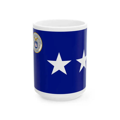 Flag of the National Commander of the Civil Air Patrol (United States) White Coffee Mug 15oz - Go Mug Yourself