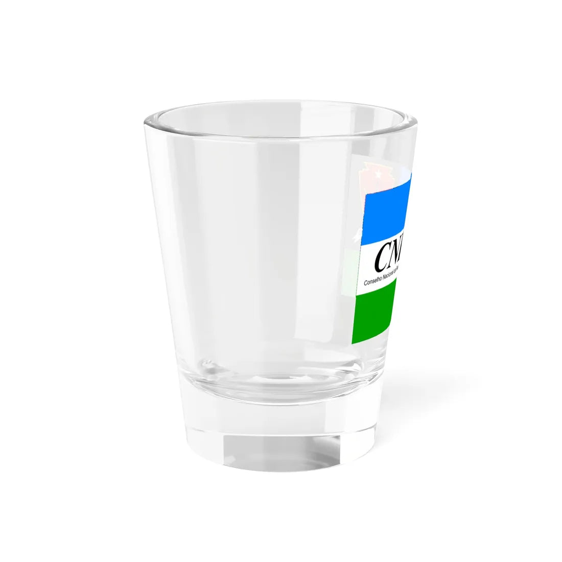 Flag of the National Council of Maubere Resistance CNRT Reverse Shot Glass 1.5oz - Go Mug Yourself