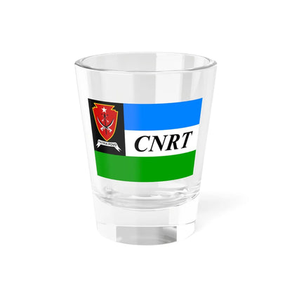 Flag of the National Council of Maubere Resistance CNRT Shot Glass 1.5oz 1.5oz - Go Mug Yourself