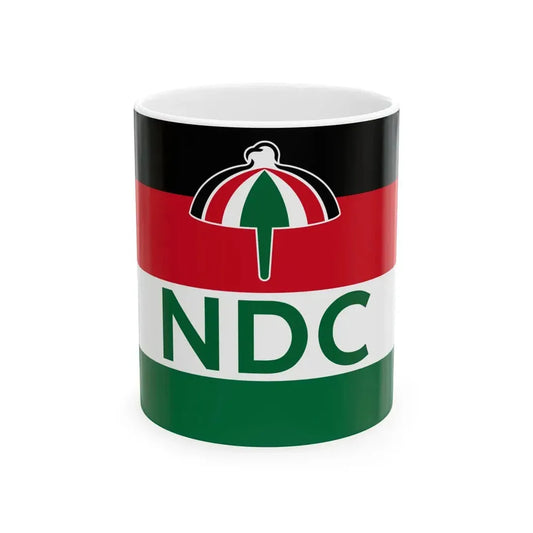 Flag of the National Democratic Congress Ghana (Ghana) White Coffee Mug 11oz - Go Mug Yourself