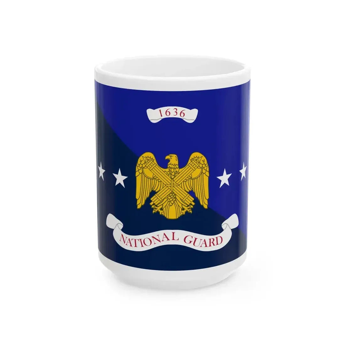 Flag of the National Guard Bureau (United States) White Coffee Mug 15oz - Go Mug Yourself