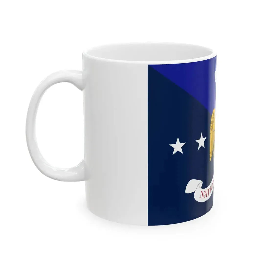 Flag of the National Guard Bureau (United States) White Coffee Mug - Go Mug Yourself