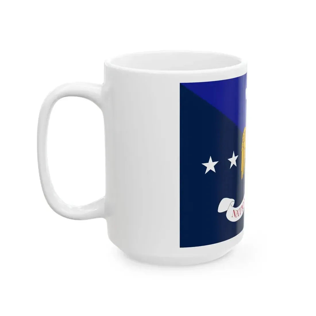 Flag of the National Guard Bureau (United States) White Coffee Mug - Go Mug Yourself