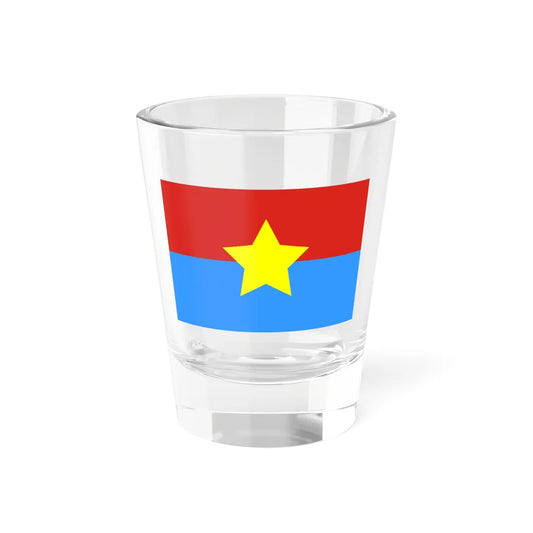 Flag of the National Liberation Front of South Vietnam pre-1955 star edition (Vietnam) Shot Glass 1.5oz 1.5oz - Go Mug Yourself